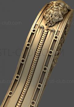 3D model 3d stl model of decorative half-column, file for cnc machine tool (STL)